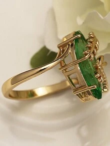 1pc Luxury Dragonfly Shaped Ring For Women, Simulated 3d Insect, Perfect For Festival Gift, Proposal, Daily Wear, Wedding Occasion - Multicolor - View 3