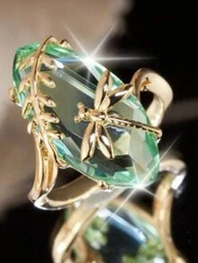 1pc Luxury Dragonfly Shaped Ring For Women, Simulated 3d Insect, Perfect For Festival Gift, Proposal, Daily Wear, Wedding Occasion - Multicolor - View 5