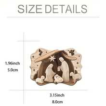 1pc Jesus' Birth Wave Acrylic Decoration, Christmas Tree Ornaments, Gifts For Relatives, Friends, Family, Scene Decor, Festivals Decor, Room Decor, Home Decor, Offices Decor, Theme Party Decor, Christmas Decor - Multicolor - View 2