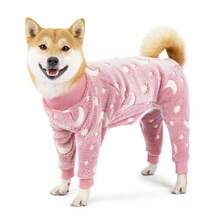 Winter Warm Dog Clothes For Medium And Large Pets, Golden Retriever Pajamas For Home And Anti-Shedding - Baby Pink - View 4