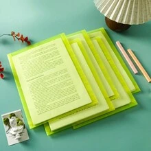 5入組繩釦防水文件袋,大容量加厚a4文件袋,適用於辦公室文件、文具、人事合同、財務收據和票據收集 - 黃色 - 查看 1