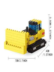 Small Block Aviation & Tank Series Building Blocks Puzzle Toy For Boys And Desktop Decoration, Kids' Gift - Yellow - View 1