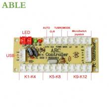 SQARCADE Zero Latency Arcade Console Controller Kit Mando Arcade USB Encoder To PC Raspberry Pi Happ Button Joystick USB Arcade Cabinet Game Accessories Button Joystick - Multicolor - View 2