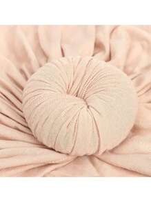 Newborn Infant Baby Girls Solid Color Hat Knotted Turbans Cap Headwear Baby Photography Props Hat,Color Random - Multicolor - View 5