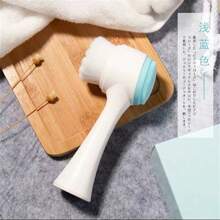 柔軟的矽膠雙面洗臉刷家用手動清潔刷3d臉部洗滌器面部洗潔膏雙用按摩刷 - 粉色 - 查看 10