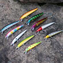 Sougayilang 1Pc Fishing Lure 12cm 10g Hard Bait Sinking Minnow Wobblers Crankbaits Artificial Plastic Bait Pencil Bass Perch Fishing Tackle Lures - White - View 7