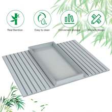 Sofa Arm Tray Table, Couch Arm Table, Flexible Couch Armrest Table, Couch Cup Holder, Foldable Sofa Tray, Arm Chair Tray For Remote Control Phone - Grey - View 2