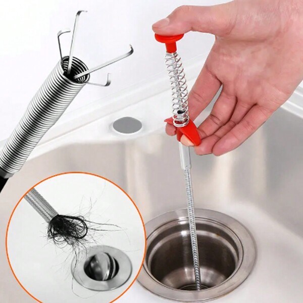 1pc Pipe Dredging Brush Bathroom Hair Sewer Sink Cleaning Brush Drain Cleaner Flexible Cleaner Clog