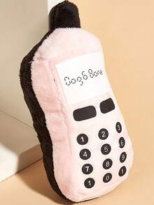 Simulation Mobile Phone Designed Plush Dog Chew Toy, Interactive Toy For Dogs' Teeth Grinding - Baby Pink - View 4