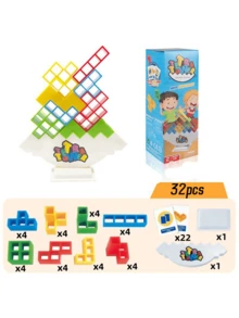 互動平衡遊戲一組16/36塊搖擺塔積木遊戲兒童集中式書桌玩具早期教學疊放玩具兒童教具金字塔玩具互動玩具 - 32件 - 查看 11