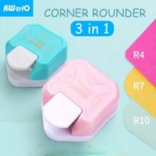 3合1圓角打孔機,4mm、7mm、10mm 3種打孔方式,適用於紙張工藝、覆膜、卡紙、diy項目、日記、相片卡、製卡和剪貼簿 - 彩色 - 查看 5