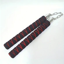 1pc Sponge Nunchuck For Beginner's Practice, Taekwondo Gym Training Stick - Red - View 4