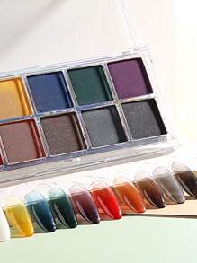 10 Colors Neon Nail Pigment Set Gradient Ombre Nail Powder Solid Rub Dust Fluorescent Phosphor Powder Manicure Glitter Matching Eyeshadow Stick - Multicolor - View 6