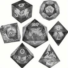 3套7入組樹脂流沙coc跑者骰子套裝,cthulhu多面體trpg桌遊骰子,聖誕/萬聖節/感恩節禮物！ - 彩色 - 查看 6