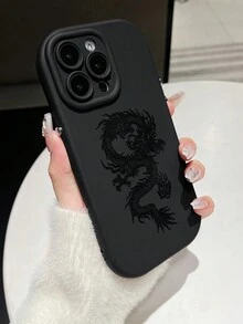 1個龍鍍鈦按鈕和相機框設計的TPU手機殼，適用於iPhone X / Xs / Xr / iPhone Xs Max / iPhone 11 / iPhone 11 Pro / iPhone 11 Pro Max / iPhone 12 / iPhone 12 Pro / iPhone 12 Pro Max / iPhone 13 / iPhone 13 Pro / iPhone 13 Pro Max / iPhone 14 / iPhone 14 Pro / iPhone 14 Plus / iPhone 14 Pro Max / iPhone 15 / iPhone 15 Pro / iPhone 15 Pro Max - 黑色 - 查看 3