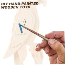 3d 木質拼圖動物題材,手工diy工藝品,受卡榫式膠合,裝飾房間木質雕刻藝術品,假日禮物 - 鸚鵡 - 查看 6