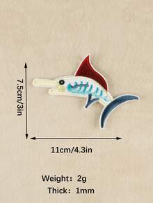 1set/7pcs Embroidered Starfish Iron-On Patch, Clothing Hat Accessory Diy Decoration - Multicolor - View 5