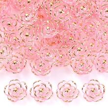 20pcs 17mm Acrylic Hot Stamping Rose DIY Jewelry Making Clothing Earrings Decoration