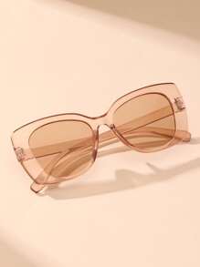 1 件女士塑料方形时尚眼镜，表面光滑，适合日常生活和旅行，时尚舒适女性的最佳选择 - 彩色 - 查看 9