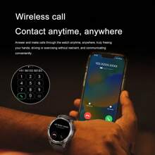 Anytec 智能手錶 X8,1.43英寸 Amoled 高清屏幕,無線通話智能提醒,100+運動模式,25-30天電池續航,男士戶外防水追蹤器 - 白色 - 查看 4