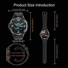 Anytec 智能手錶 X8,1.43英寸 Amoled 高清屏幕,無線通話智能提醒,100+運動模式,25-30天電池續航,男士戶外防水追蹤器 - 白色 - 查看 11