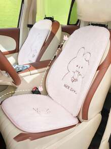 2入組可愛小兔子車用坐墊,保暖防滑卡通汽車坐墊 - 粉色 - 查看 6