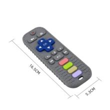 1 件儿童出牙玩具，遥控形状，适合男孩和女孩握持的婴儿出牙凝胶！生日礼物婴儿玩具 - 灰色 - 查看 5