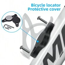 FONKEN 1PC Black For AirTag Bike Mount Locator Protective Cover Anti-Theft Universal Bicycle Holder Tracker Positioner Covers - Black - View 2