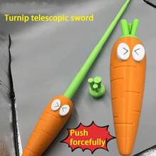 胡蘿蔔形伸縮劍-仿設計、減壓創意玩具 - 橘色 - 查看 7