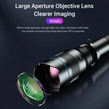 Apexel 手機鏡頭 60 倍長距離望遠鏡長焦鏡頭帶升級三腳架適用於大多數智慧型手機單筒望遠鏡,專業手機攝影配件高清照片 - 黑色 - 查看 7