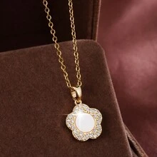 1pc Stylish And Unique Flower Pendant Necklace For Girls - Multicolor - View 17
