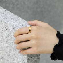 1pc "TRUST GOD" Adjustable Rings Two-Layer Stainless Steel Ring For Women And Men Free Size Upper And Down Two Layers - Adjustable - View 9