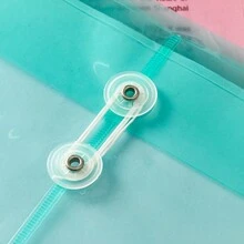 5 件裝透明塑膠防水文件袋,繩扣,三維設計,大容量,加厚 A4 檔案袋,適用於辦公室、試卷、文具、文件、人力資源合約、財務、收據收據存儲 - 彩色 - 查看 4