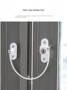 窗戶鎖安全鎖高層防墜推拉限位器窗戶鎖向外防盜扣 - 黑色 - 查看 2