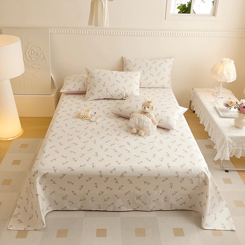 新鮮風格刷毛床上用品3件套,親膚柔軟,有助於提高睡眠質量 - 彩色 - 查看 1