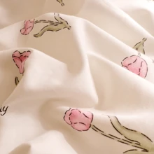 新鮮風格刷毛床上用品3件套,親膚柔軟,有助於提高睡眠質量 - 彩色 - 查看 5