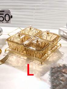 1pc Snacks, Candy And Dessert Divided Plate, Fruit Platter For Home And Parties, Various Sizes And Patterns Available - Amber - View 8