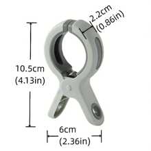 3pcs Beach Towel Clips For Beach Chair, Mixed Color Thickened Plastic Clamp For Picnic Blanket, Clothes Drying Racks - 3 Mixed Colors - View 2