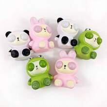 Newly Launched Eye-Popping Rabbit Stress Relief Toy, Finger Pinching Frog, Panda And Other Creative Stress Relieving Plush Toys - Green - View 5