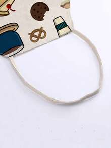 1件印花亞麻圍裙 - 紫色 - 查看 3