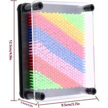 1pc Random Color 3D Needle Art Board, Colorful Plastic 3D Needle Sculpture, Suitable For Painting Handprints Or Facial Contour Art Decoration (Black Small Size) - Multicolor - View 6