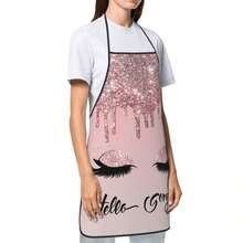 1件防水防污創意睫毛印花無袖圍裙 - 彩色 - 查看 3