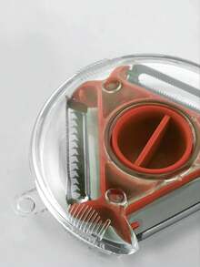 1pc Multifunctional Peeler 3 In 1 Potato Peeler For Kitchen With Fruit And Apple Slicer - Red - View 11