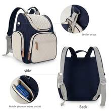 新款時尚輕便旅行背包,大容量、雙肩背帶 - 藏蓝色 - 查看 7