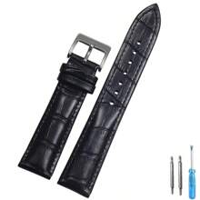 Calf Leather Watch Band For Men And Women, 16mm, 18mm, 20mm, 22mm, Watch Accessories, Solid Buckle, Black And Brown - Ginger - View 6