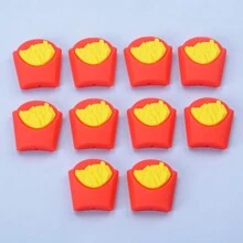 10pcs Fruit Silicone Focal Beads Avocado Sushi Mini Donut Multi-Size And Multi-Shape Perforated Silicone Rubber Decorative Beads, Used For Beading To Make Fruit Dessert Theme Jewelry, Holiday Gift Meaning Excellent Production Accessories - Fruit Decorative Beads - View 14