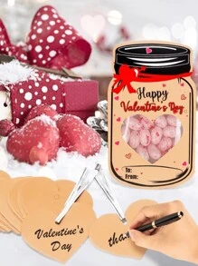 10pcs Party Valentine'S Day Gift Set Of Cards, With Bottles, Kraft Paper Cards, Handmade Diy Gifts Exchange Cards - Brown - View 6