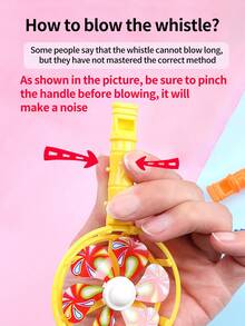 10pcs Large Windmill Whistle Toys In Random Colors For Cheering Props, Party Games - Multicolor - View 3