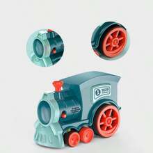 1 Set Automatic Delivery Railway Train Set With 1 Locomotive, 62 Accessories/Parts Random Colors - Multicolor - View 3