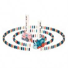 1 Set Automatic Delivery Railway Train Set With 1 Locomotive, 62 Accessories/Parts Random Colors - Multicolor - View 1
